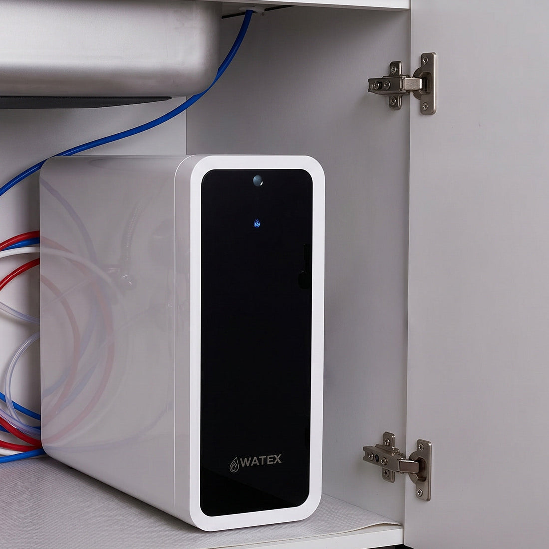 PureMax installerat under köksbänk