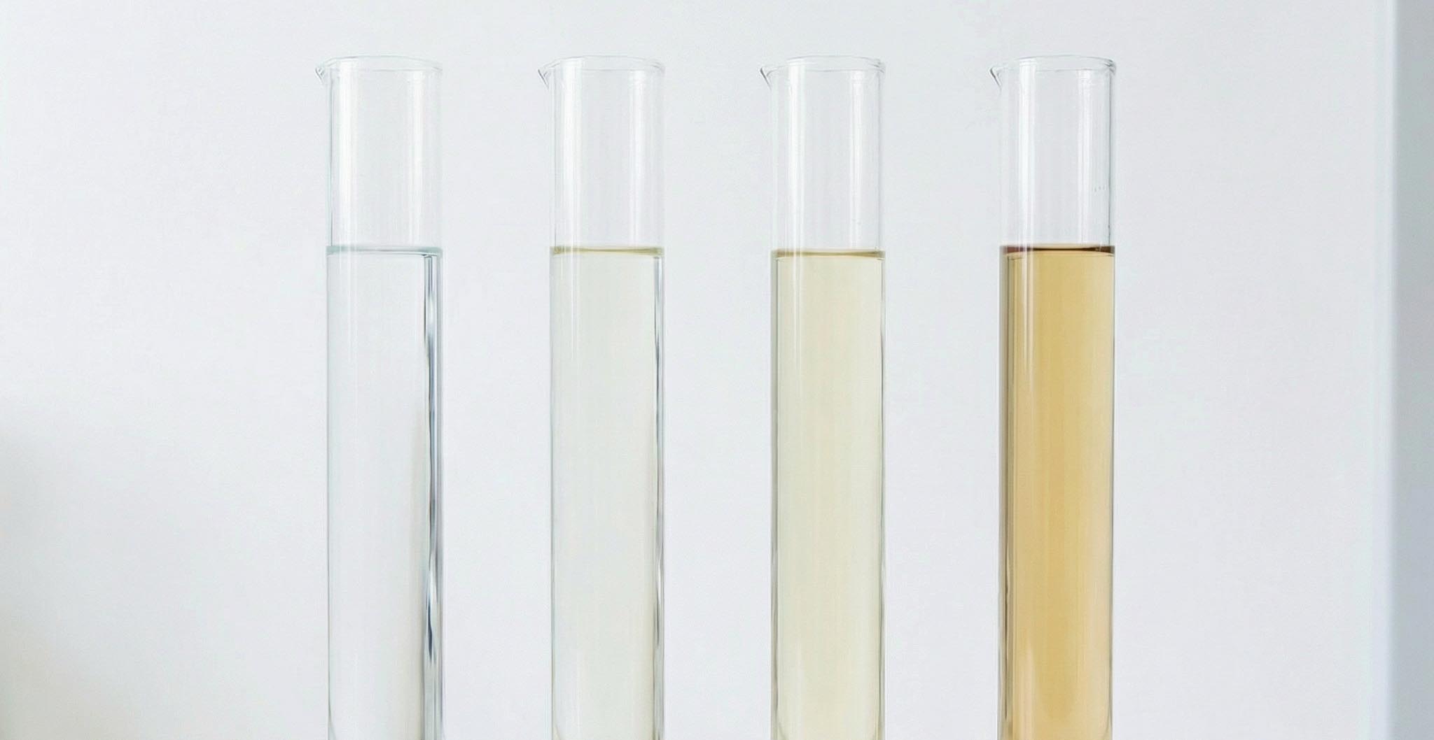 Färg på vatten, skala med 4 olika värden