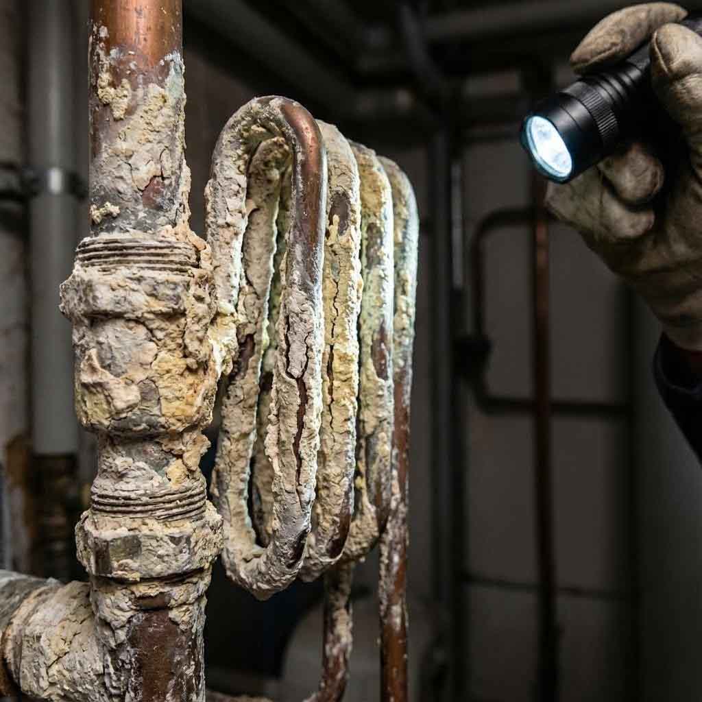 Kalkavlagringar på varmvattenaggregat