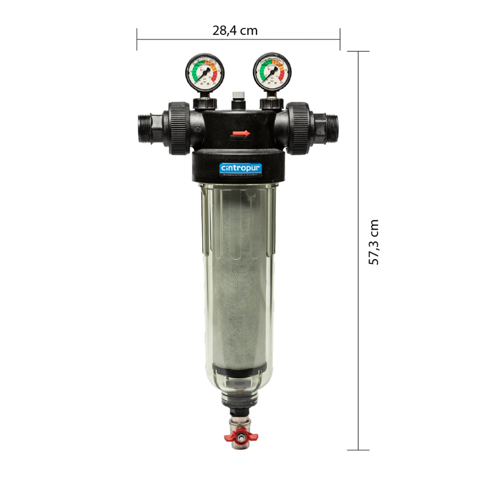 Cintropur NW 340 – förfilter 1¼″ med manometrar
